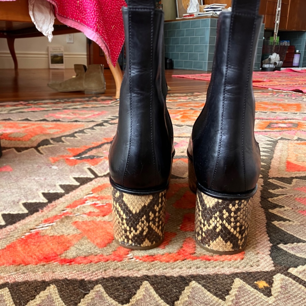 Dries Van Noten Python Platform Boots - image 4